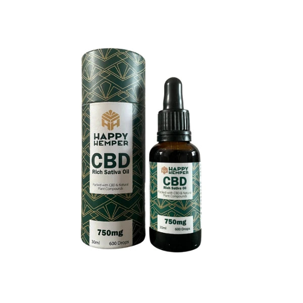 Happy Hemper 750mg Cold-Pressed CBD Oil - 30ml | The CBD Hut