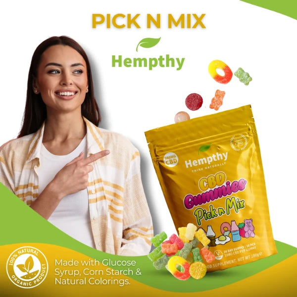 Hempthy 1000mg CBD Pick n Mix Gummies ingredients | The CBD Hut