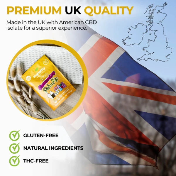 Hempthy 1000mg CBD Pick n Mix Gummies are made in the UK | The CBD Hut