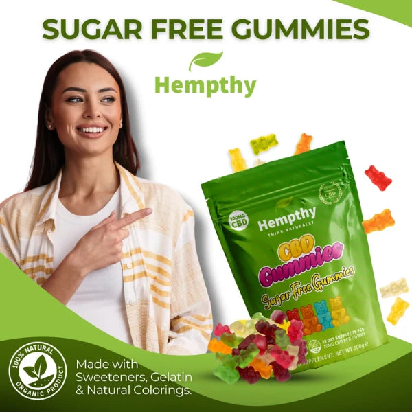 Hempthy 1000mg CBD Sugar-Free Gummies ingredients | The CBD Hut