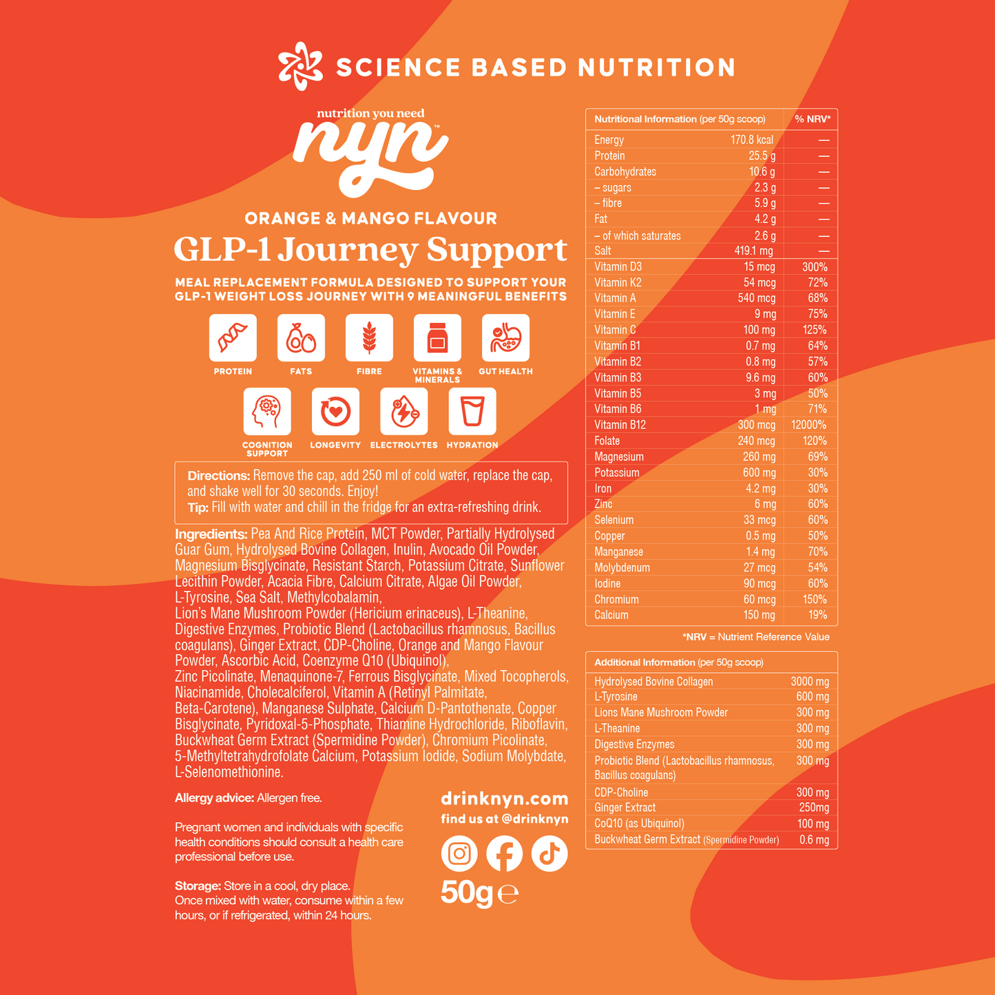 NYN Nutrition Drink – 10 Pouches