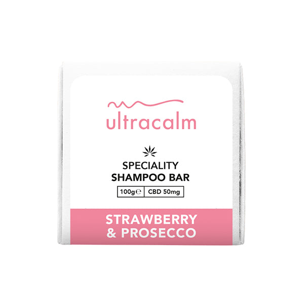 Ultracalm 50mg CBD Shampoo Bar - 100g - Strawberry & Prosecco | The CBD Hut