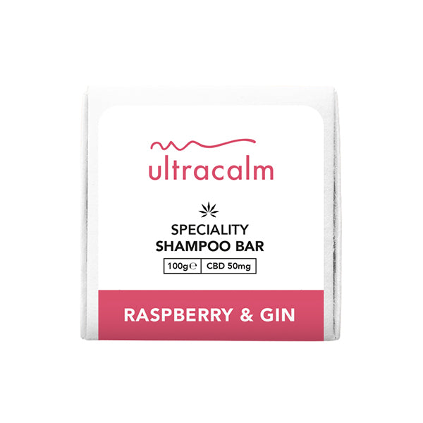 Ultracalm 50mg CBD Shampoo Bar - 100g - Raspberry & Gin | The CBD Hut