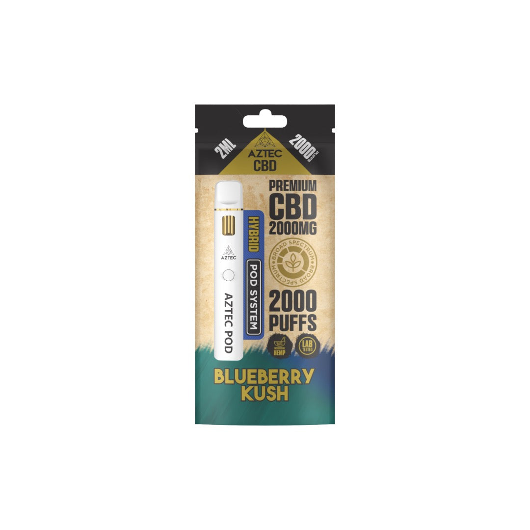 Aztec 2000mg CBD Starter/Pro Pod Vape Kit - 2000 Puffs | The CBD Hut