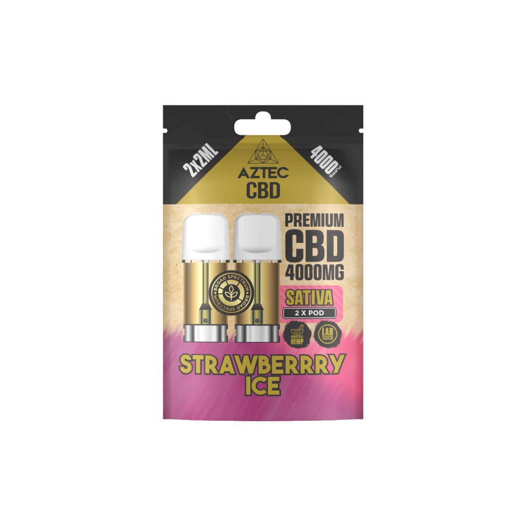 Aztec 4000mg CBD Pods - 4000 Puffs/2 Pack | The CBD Hut