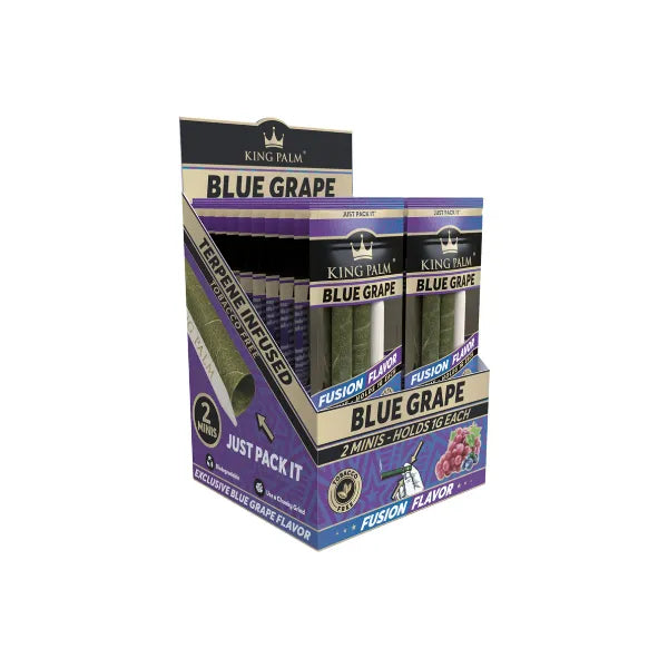 King Palm Mini 1G Rolls - 20 Pack Display - Blue Grape | The CBD Hut
