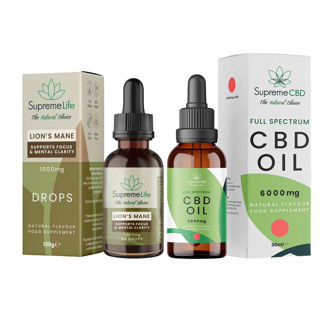 Supreme CBD Oil with Free Lion's Mane Drops