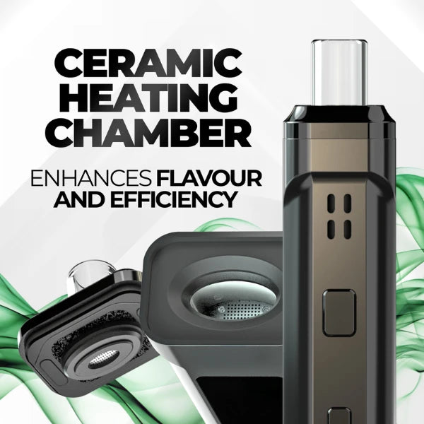 The Nebula Titan Dry Herb Vapourizer has a ceramic heating chamber for enhanced flavour and efficiency | The CBD Hut
