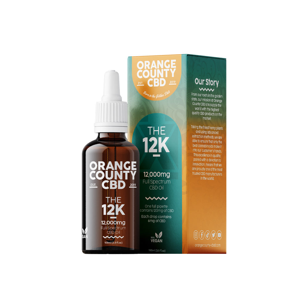 Orange County CBD Oil 100ml 12000mg product image at The CBD Hut
