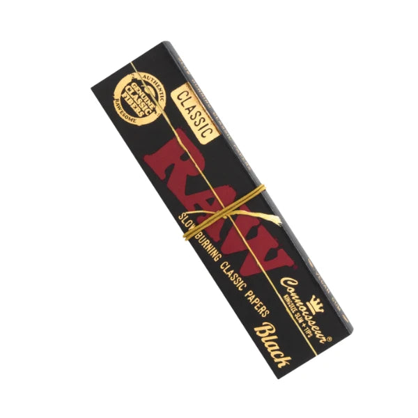 Raw Black Classic King Size Slim Connoisseur Rolling Paper | The CBD Hut