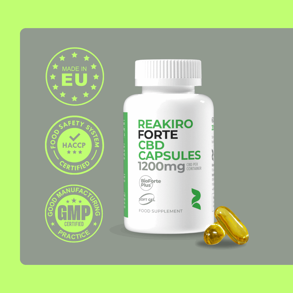 Reakiro Forte CBD Soft Gel Capsules 1200mg 60 Capsules