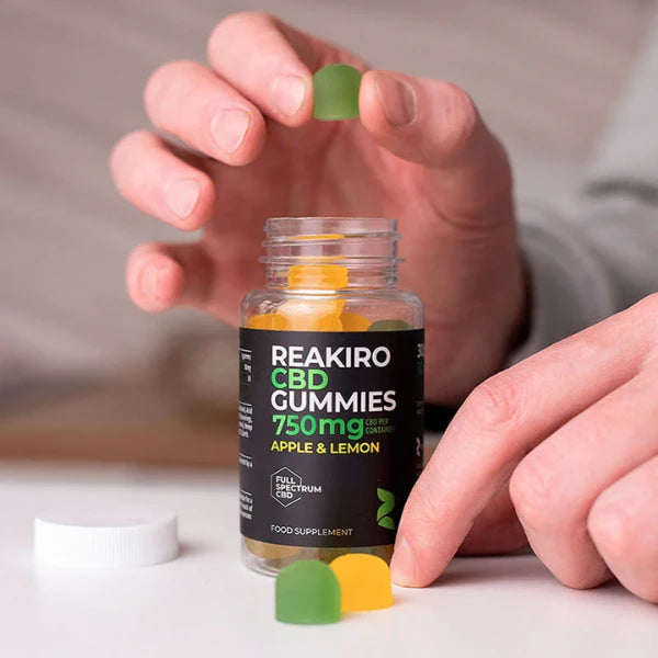 Reakiro 750mg CBD Apple & Lemon Gummies | The CBD Hut