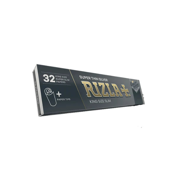 Rizla Silver Super Thin King Size Rolling Papers + Tips | The CBD Hut