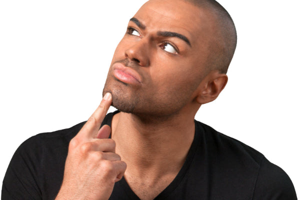 Man thinking why he should buy from The CBD Hut