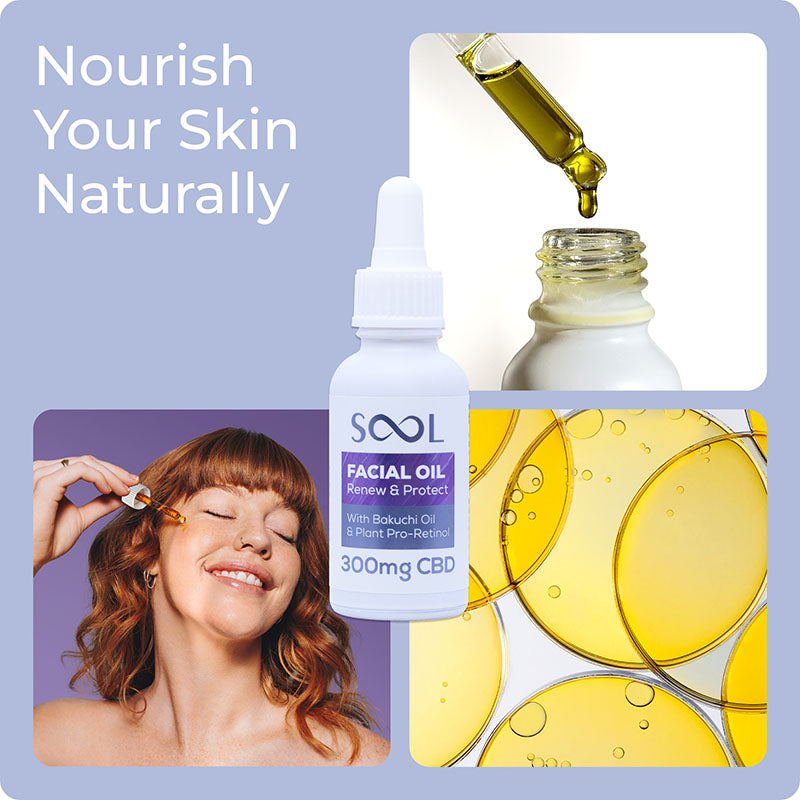 SOOL Renew and Protect CBD Facial Oil bottle