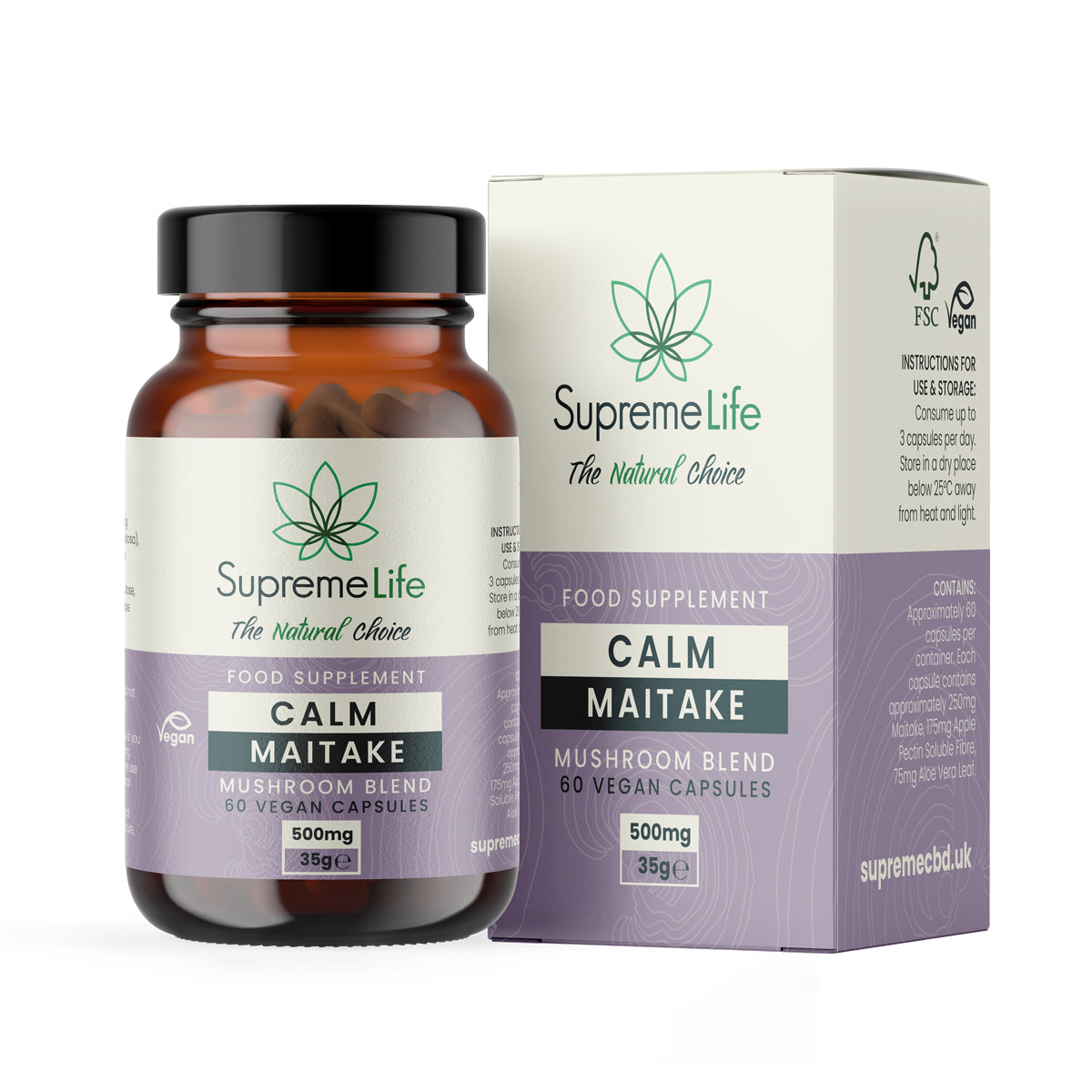 Supreme Life Maitake Capsules Calm 500mg