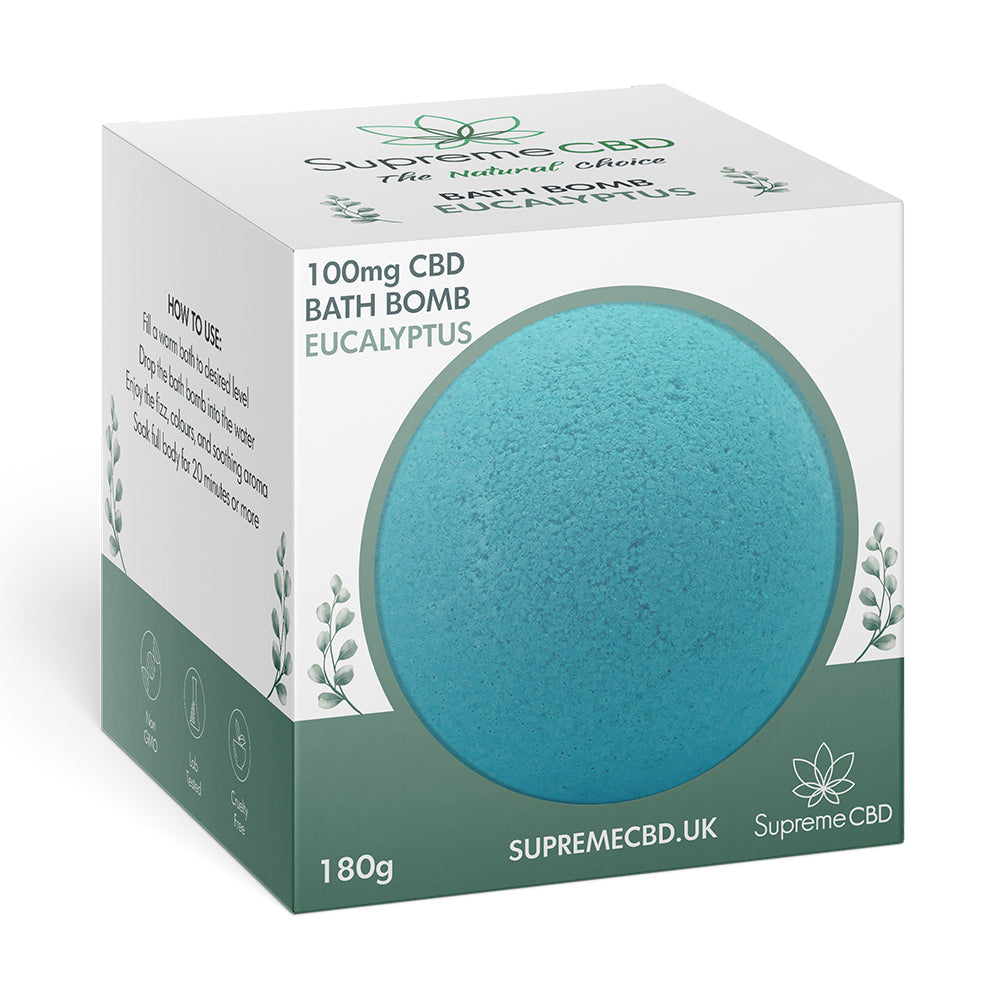 Supreme CBD Bath Bomb Eucalyptus 100mg