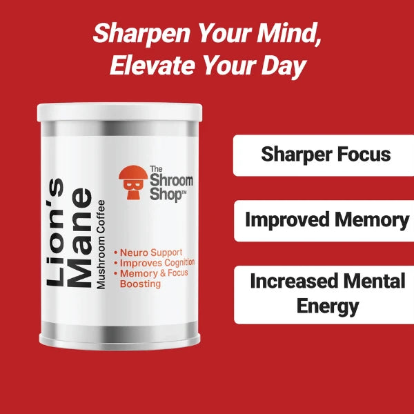 The Shroom Shop Lions Mane Mushroom 30000mg Coffee nootropic benefits | The CBD Hut