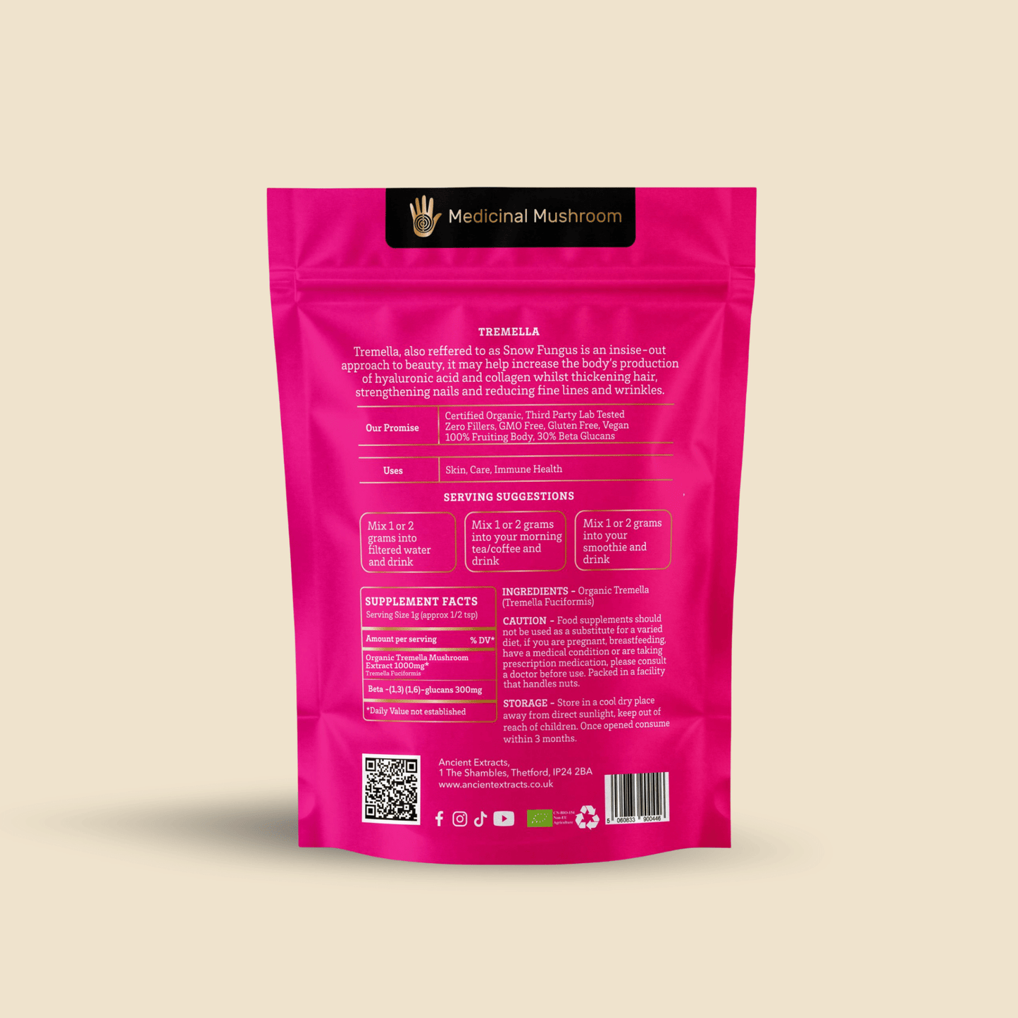 Ancient Extracts Tremella Mushroom Extract Powder