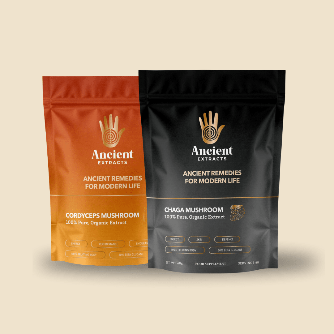 Ancient Extracts Cordyceps and Chaga Energy Pair bundle