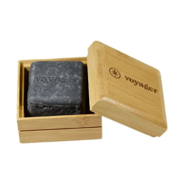 Voyager Clarifying CBD Shampoo Bar in Voyager's Shampoo box | The CBD Hut