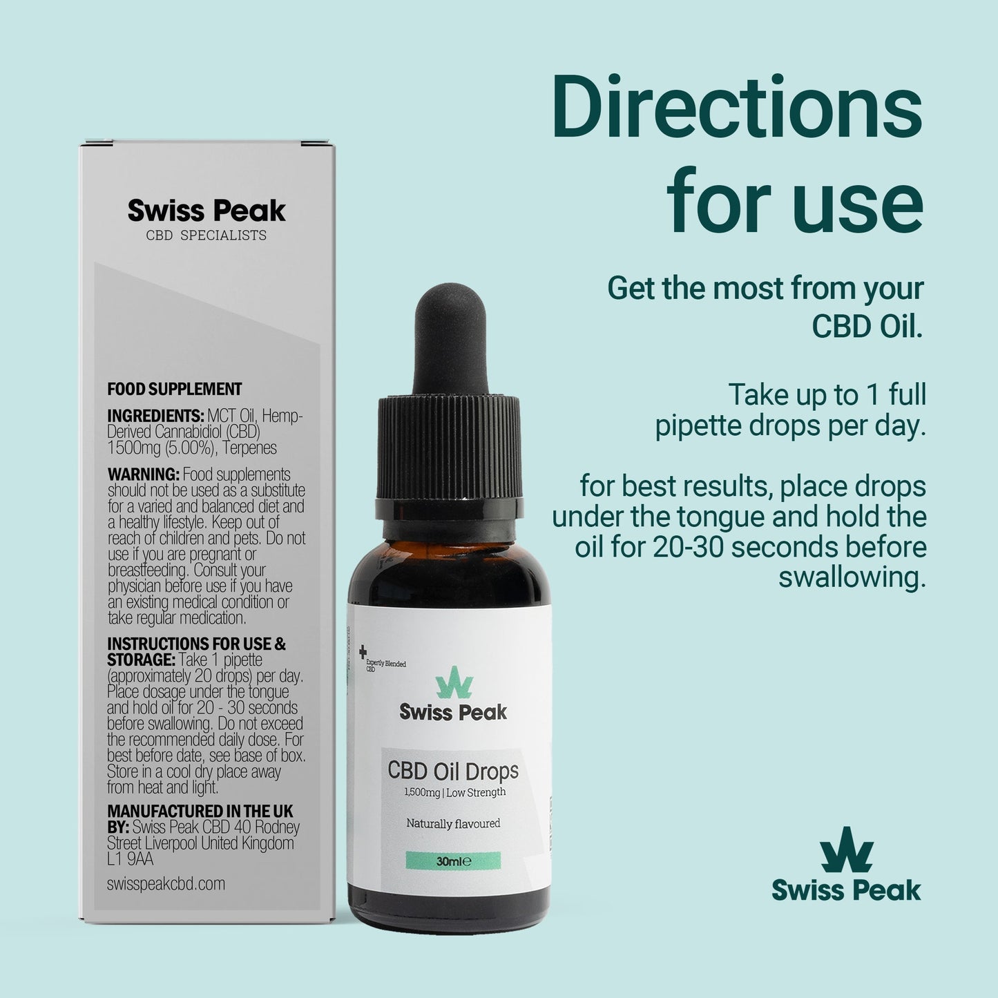 Swiss Peak CBD Oil 1500mg 30ml