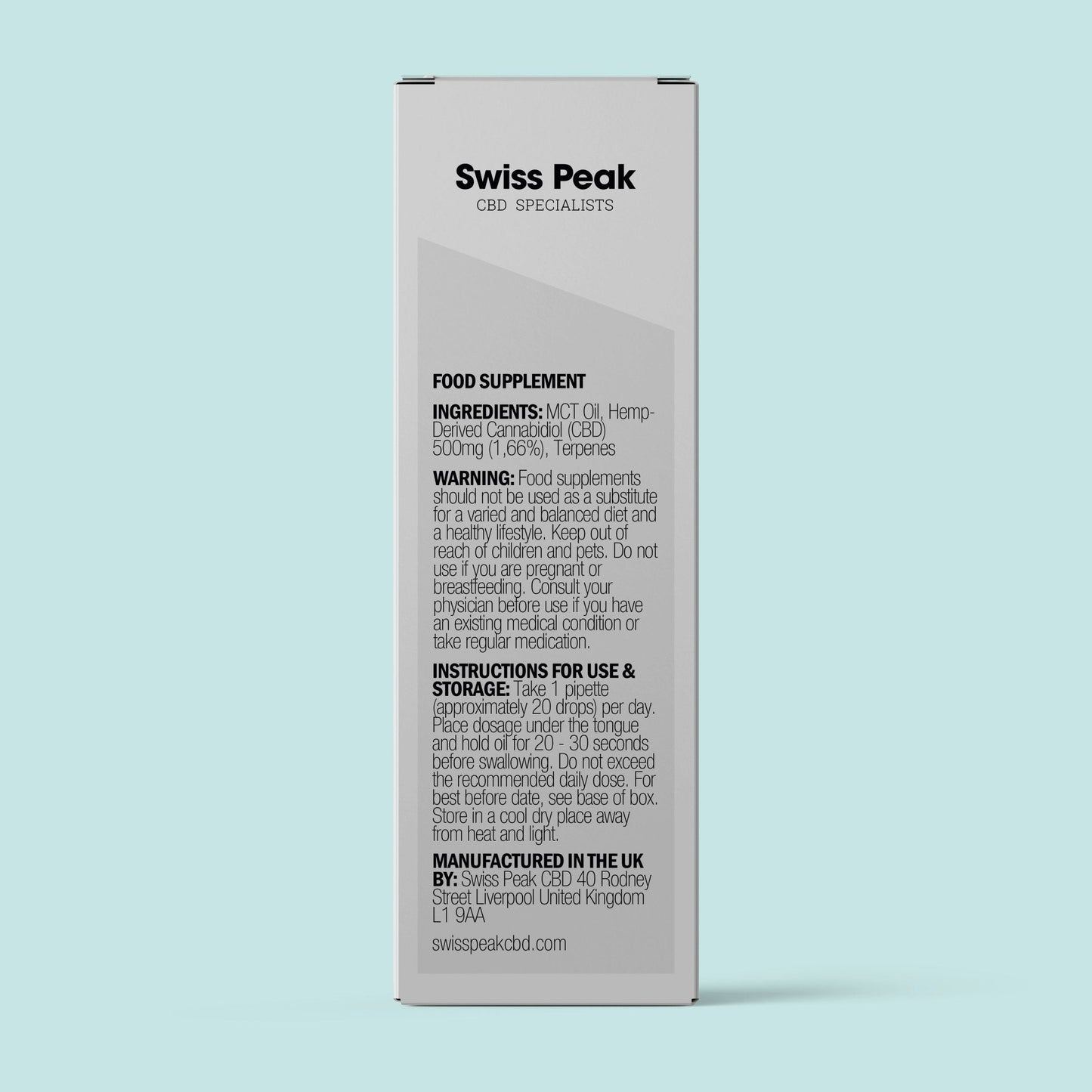 Swiss Peak CBD Oil 500mg 30ml