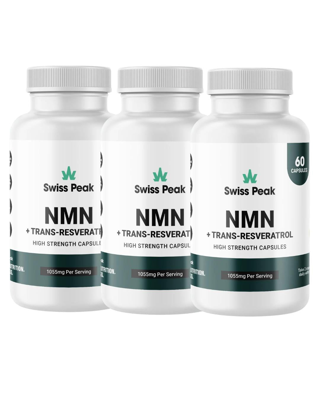 Swiss Peak NR + Trans-Resveratrol Triple Pack – 180 Capsules