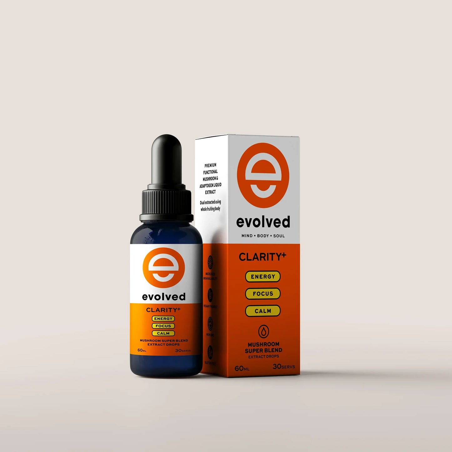 Evolved Clarity+ Mushroom Extract Drops - 60ml