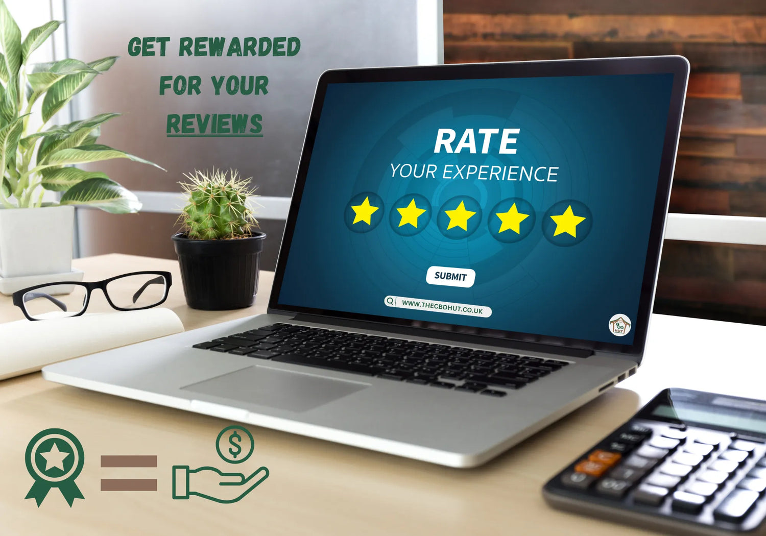 Review The CBD Hut on social media and get rewarded