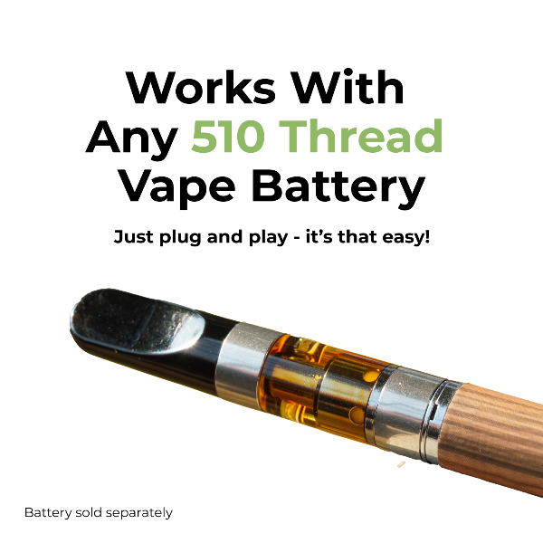 Happy Guys CBD Vape Carts work with any 510 thread vape battery | The CBD Hut