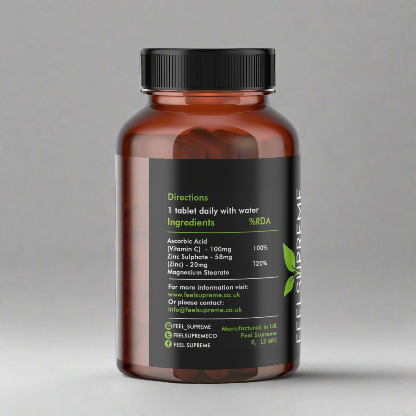 Feel Supreme Zinc & Vitamin C Tablets