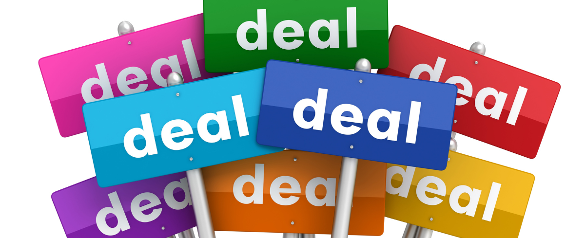 Signs saying 'deal'