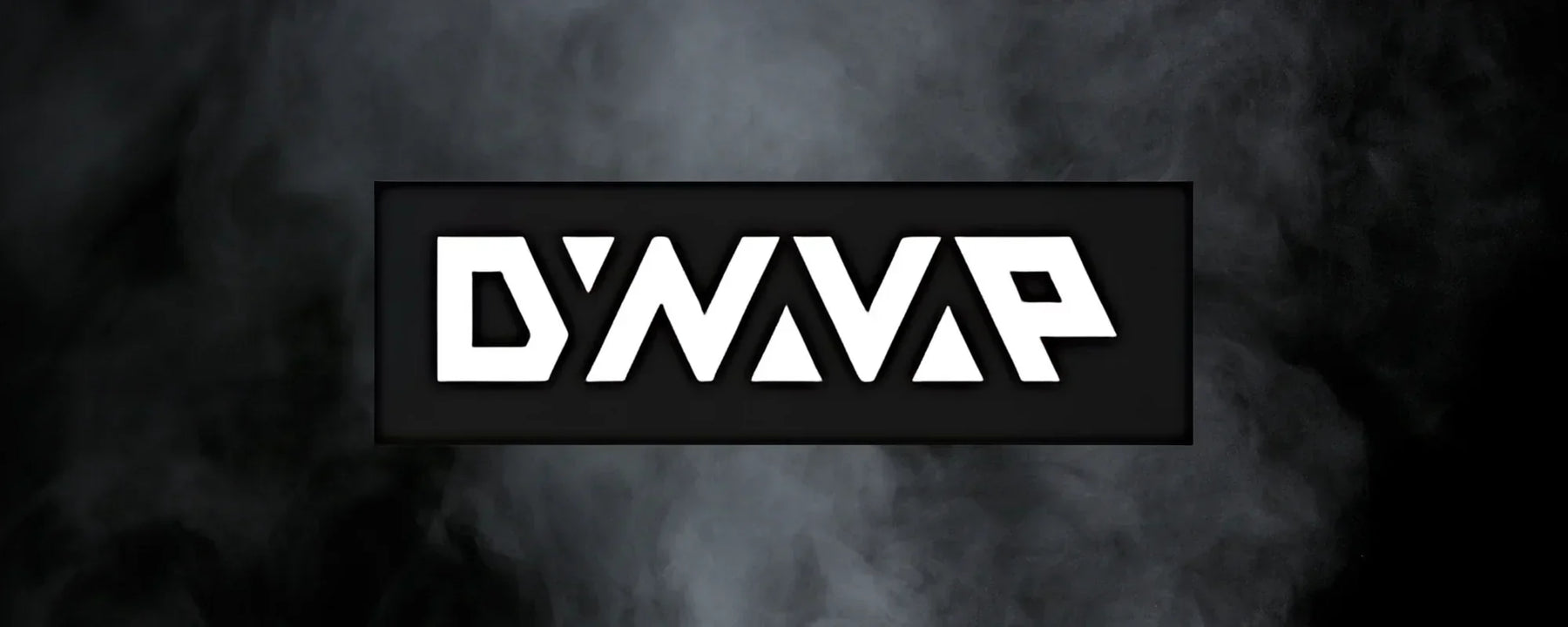 Dynavap logo with a vapour filled background