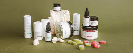 A variety of CBD products including gummies, capsules, oils and more