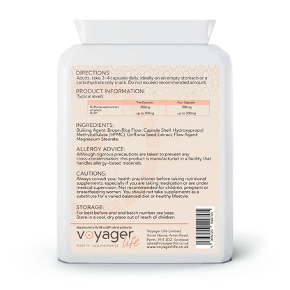 Voyager 5-HTP Griffonia Seed 90 Capsules product image