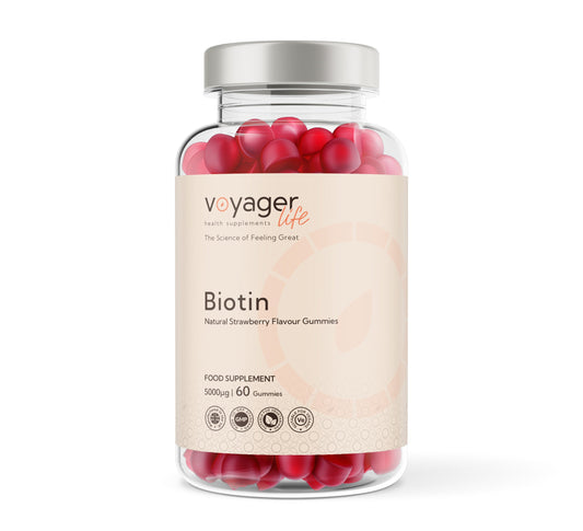 Voyager Biotin 5,000µg Strawberry Gummies 60 Pack from Voyager at The CBD Hut