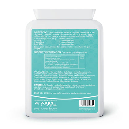 Voyager Pet Probiotics 2 Billion CFU - back view