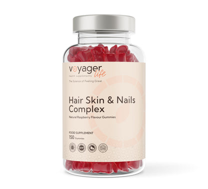 Voyager Hair Skin & Nails Complex Raspberry Gummies 150 Pack from Voyager at The CBD Hut