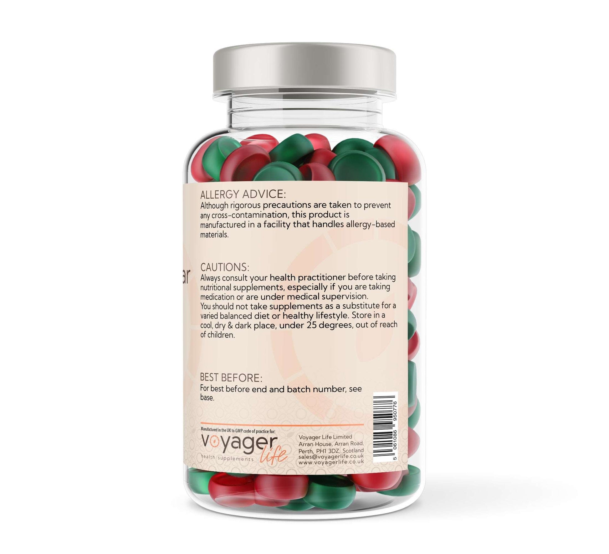 Voyager Apple Cider Vinegar & Ginger - 60 Natural Apple Flavour Gummies