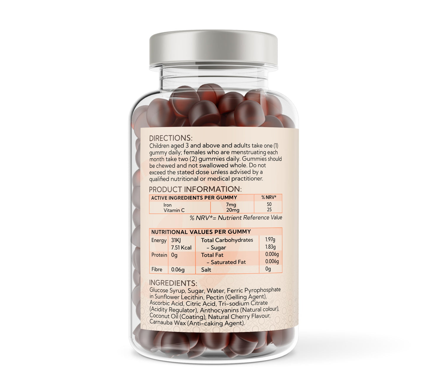 Voyager Iron & Vitamin C Cherry Gummies 150 Pack