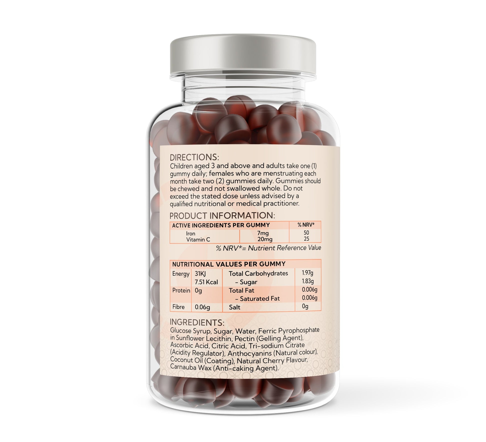 Voyager Iron & Vitamin C Cherry Gummies 150 Pack