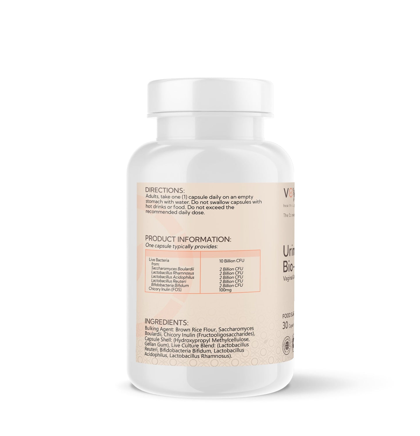 Voyager Urinary Bio-Balance Capsules 30 Pack bottle