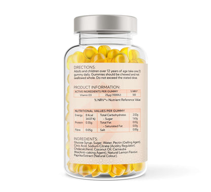 Voyager Vitamin D3 1,000 IU Lemon Gummies 60 Pack at The CBD Hut