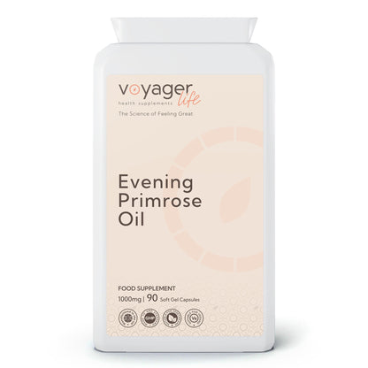Voyager Evening Primrose Oil 1000mg 90 Softgels front view at The CBD Hut