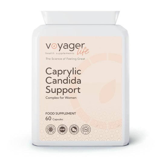 Voyager Caprylic Candida Support Complex for Women 60 Capsules - front view