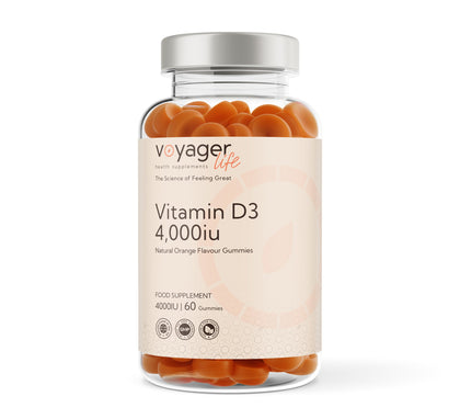 Voyager Vitamin D3 4,000 IU Orange Gummies 60 Pack