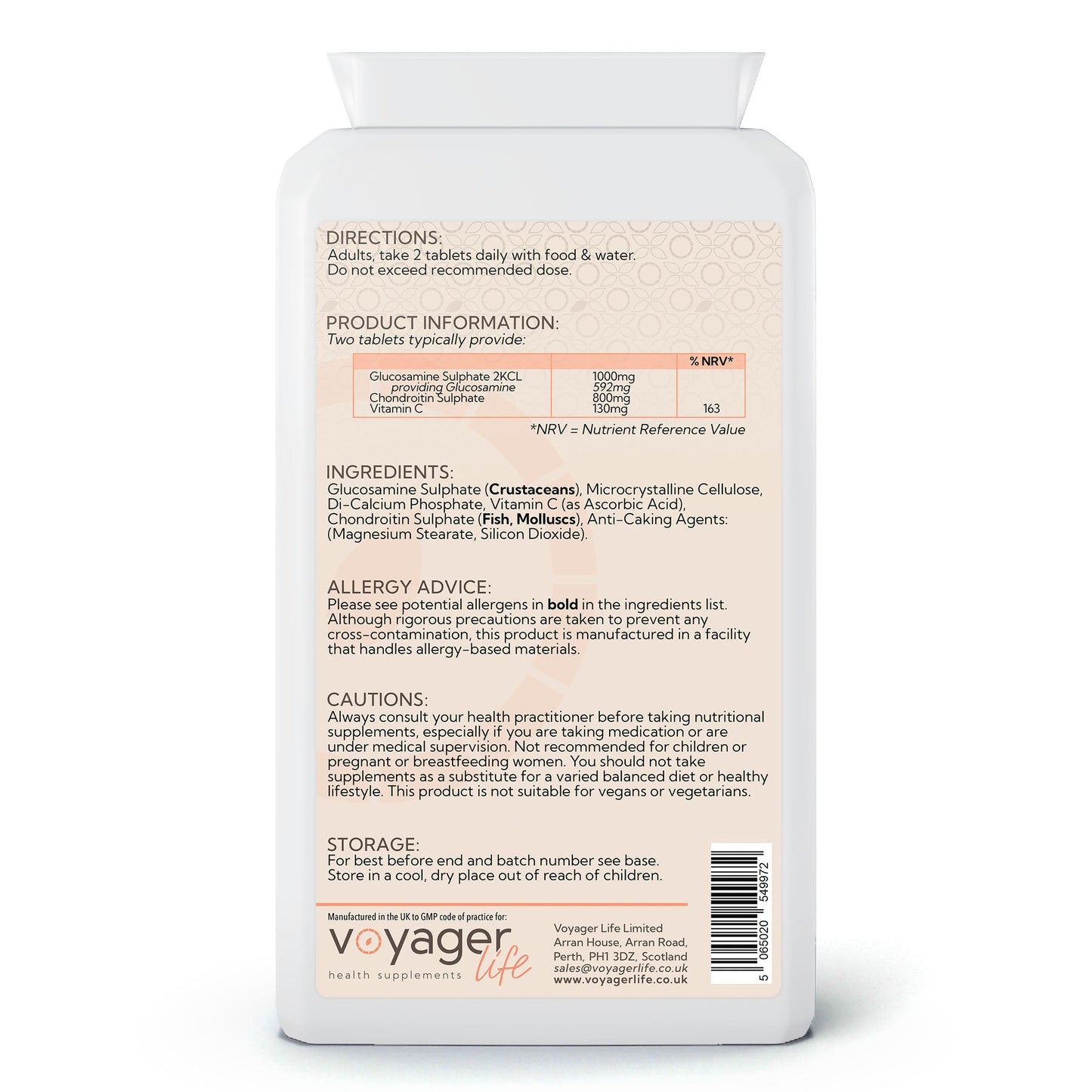 Voyager Glucosamine Chondroitin Complex 180 Tablets - duplicate review - image 2
