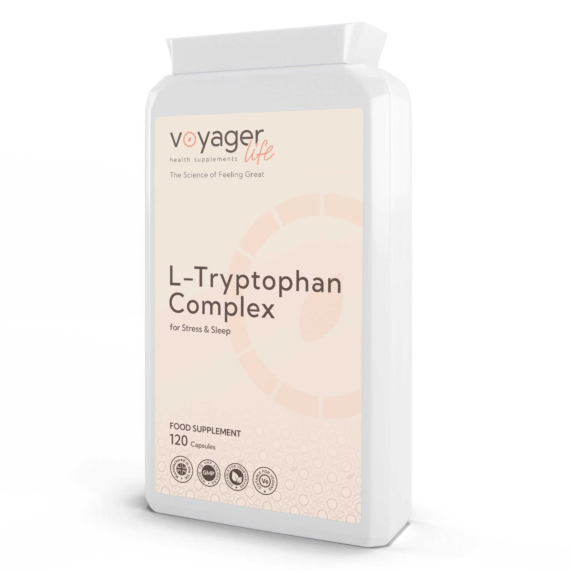 Voyager L-Tryptophan Complex 120 Capsules - front view