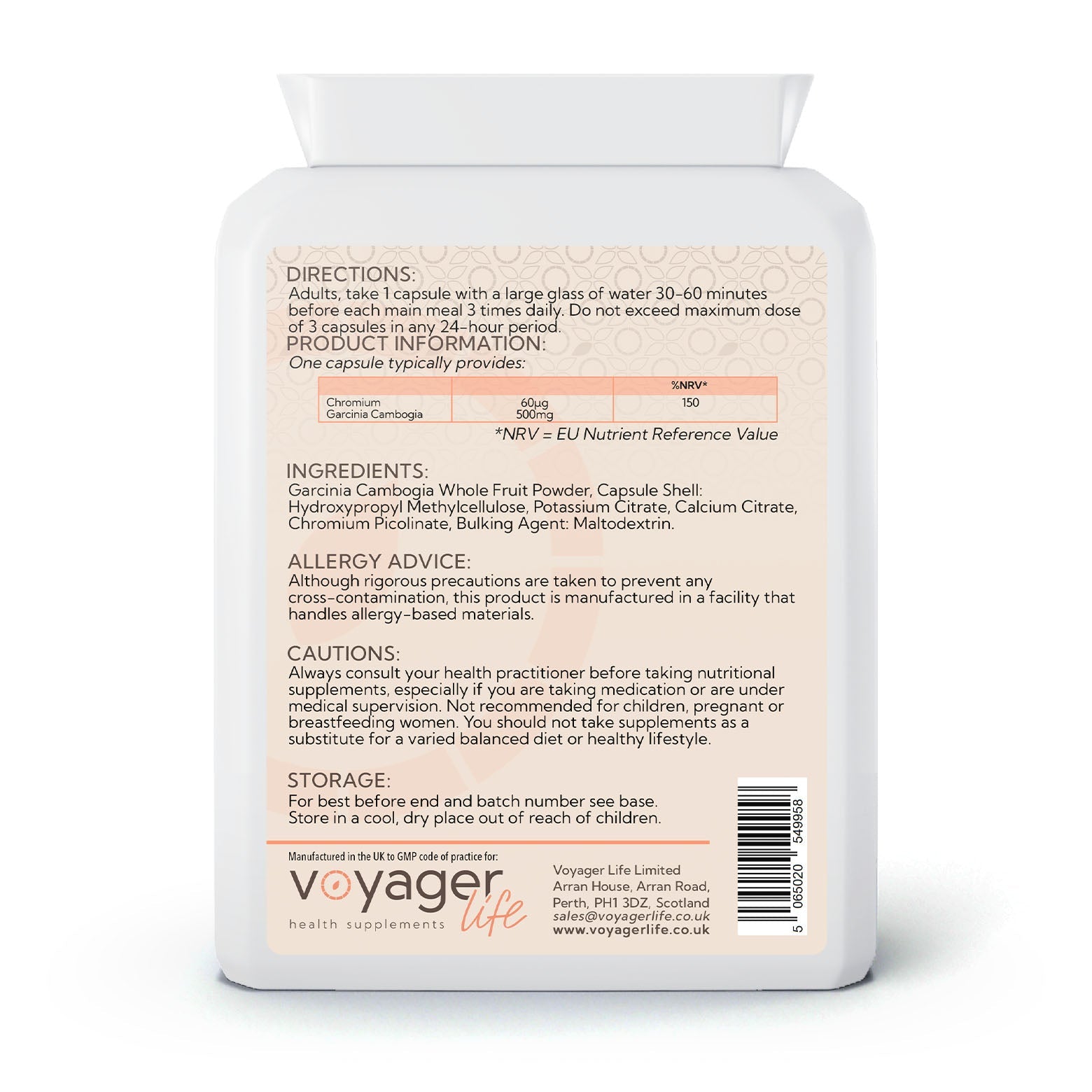 Voyager Garcinia Cambogia Complex 500mg 90 Capsules at The CBD Hut